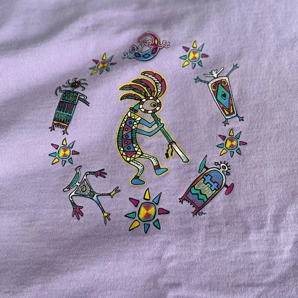 Vintage 90’s Purple Kokopelli Oversized Baggy Graphic Sweatshirt Sz XL - Picture 9 of 12